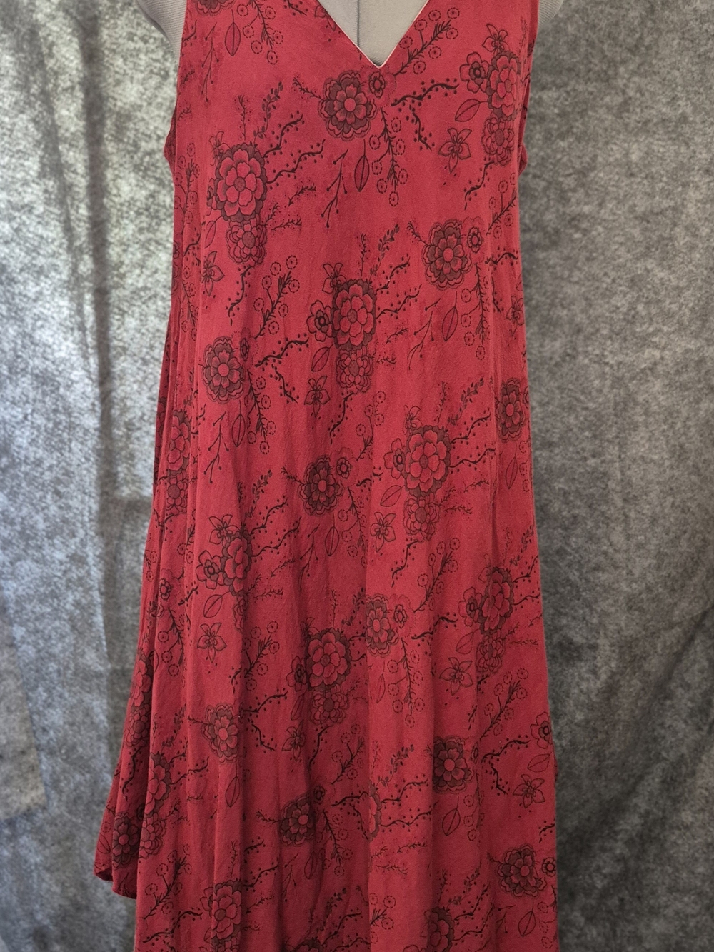 Women’s Red Floral A-Line Dress